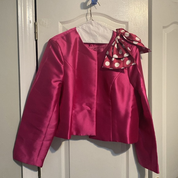 Pink Polka Dot Dress with Jacket - Picture 2 of 2